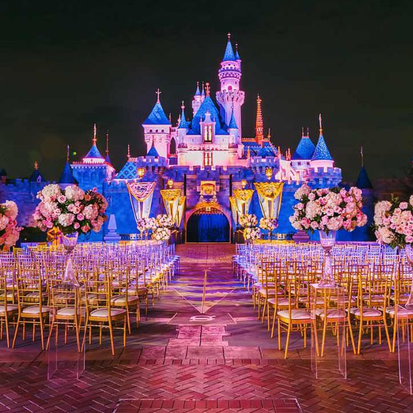 Walt Disney World castle wedding