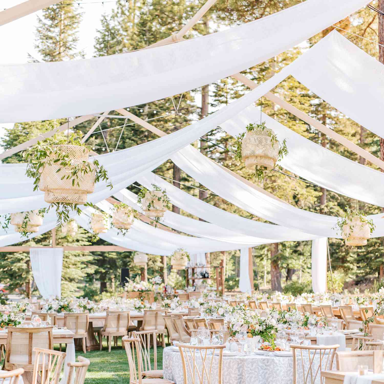 draping at wedding reception