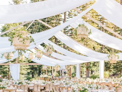 draping at wedding reception