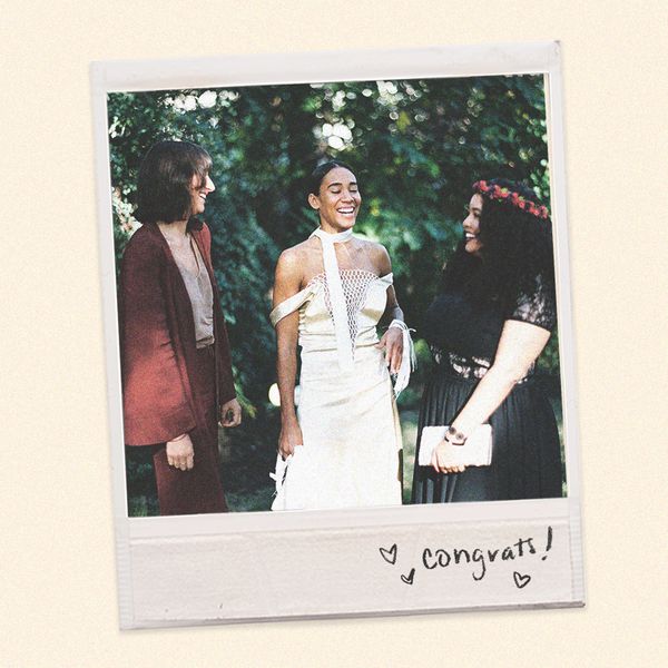 photos of wedding guest attire in different formalities