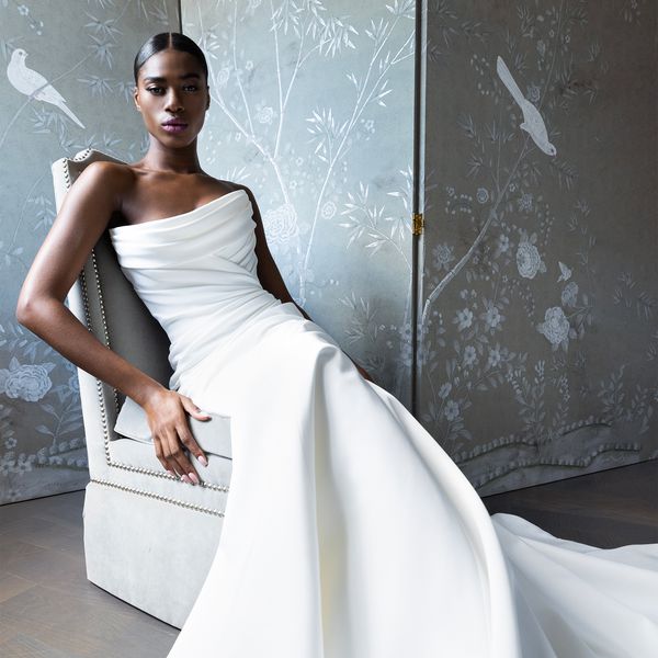 Pearl Mermaid Gown With Intricate Draping