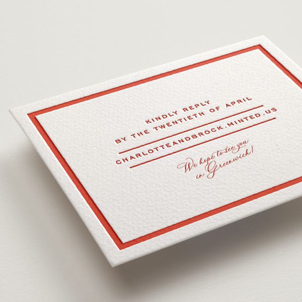 Minted + Brides Verona Sunset RSVP Card
