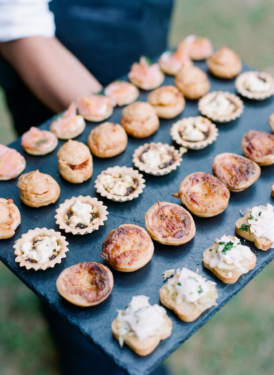 A plate of miniature French appetizers