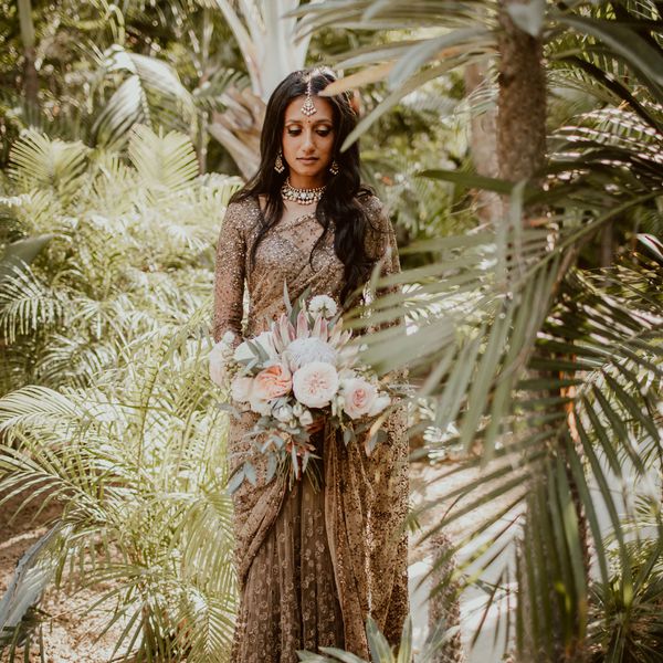 bride with bouquet