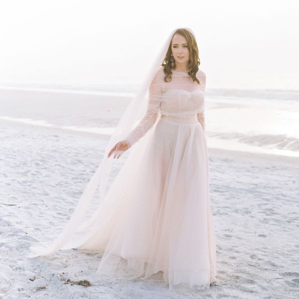 bride on a beach
