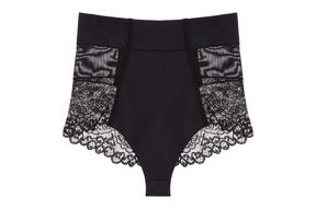 Squeem Brazilian Flair Mid-Waist Brief in Endless Black