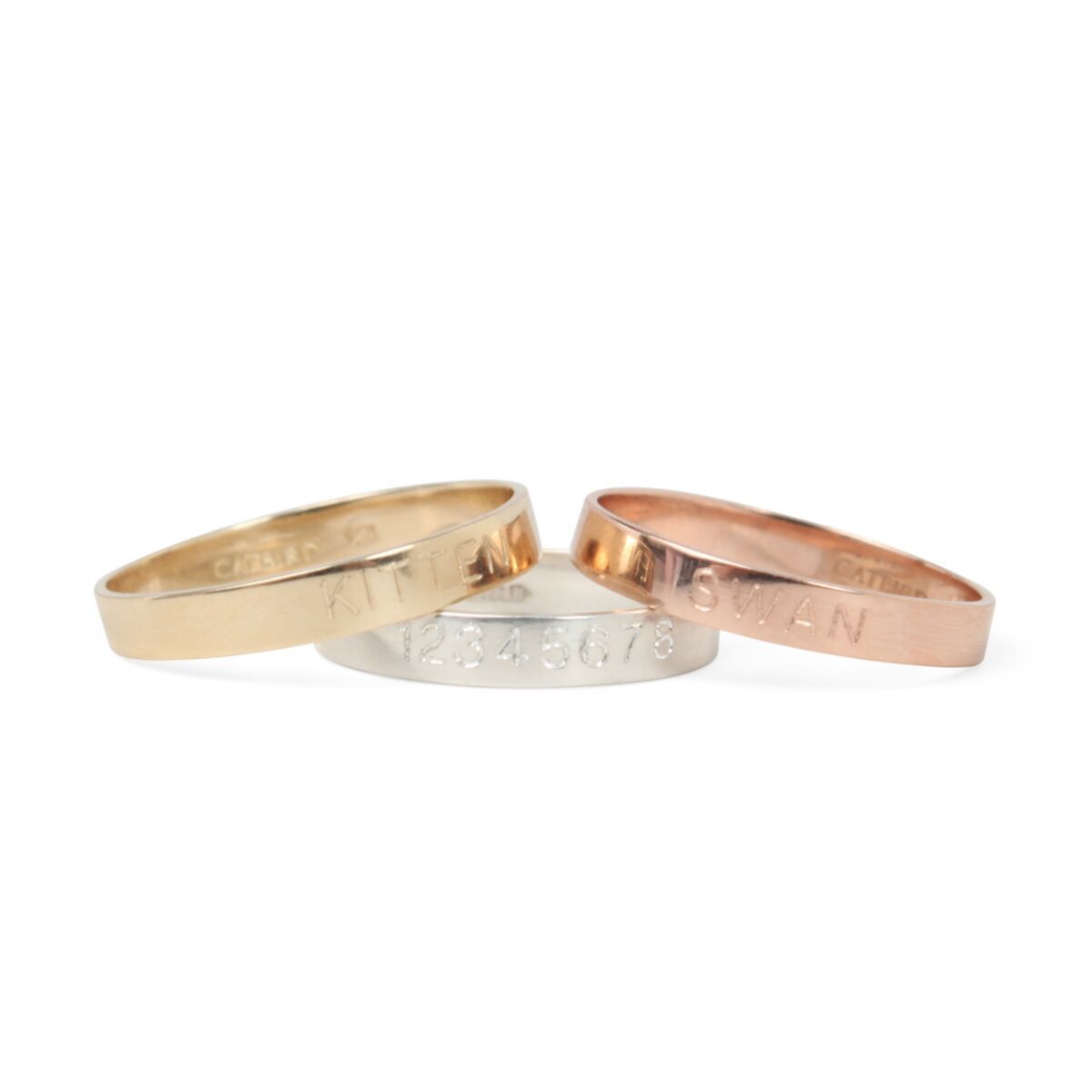 chunky gold band stacking ring