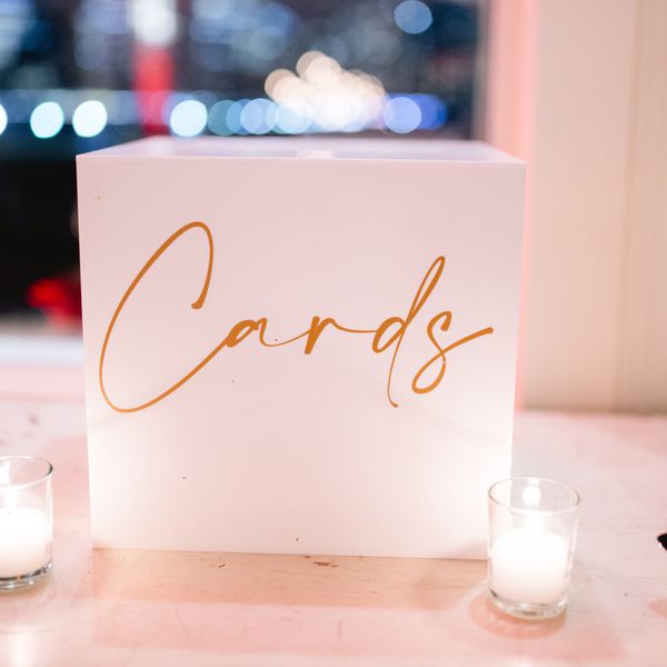 white wedding card box
