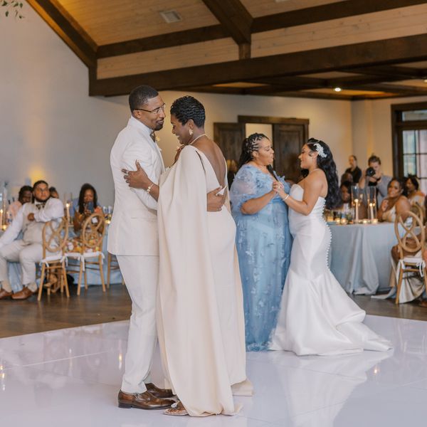 Groom Dancing With Mom and Bride Dancing With Mom During Child-Parent Dances at Wedding