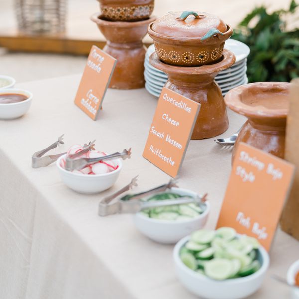 wedding taco bar station
