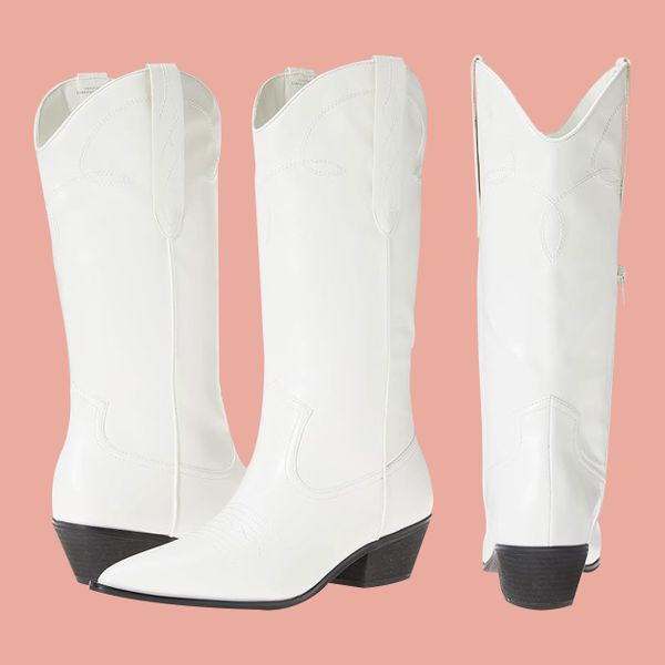 White Cowgirl Boots Are On Sale At Amazon Right Now
