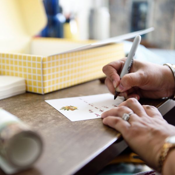Woman Writes a Thank-You Note With a Permanent Marker