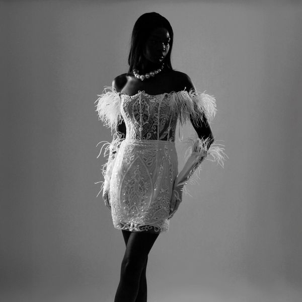 Yaniv Persy BFW Collection mini fringe dress