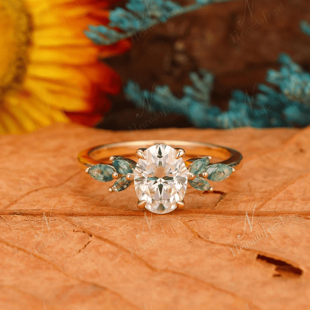 Oval Moissanite Engagement Ring