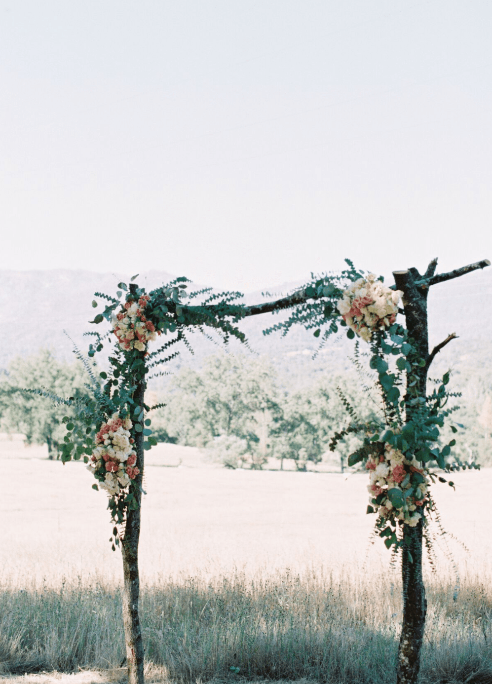 Rustic wedding arch