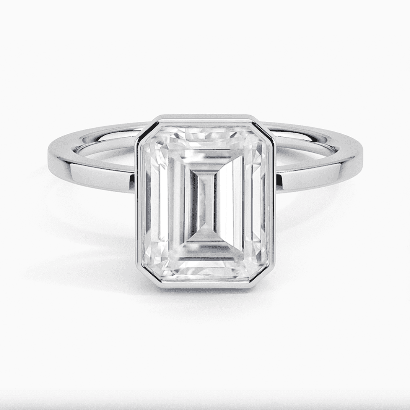 Bezel diamond engagement ring Brilliant Earth