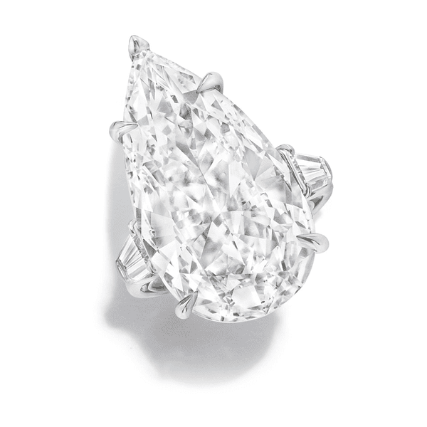 Pear-shaped, brilliant-cut diamond