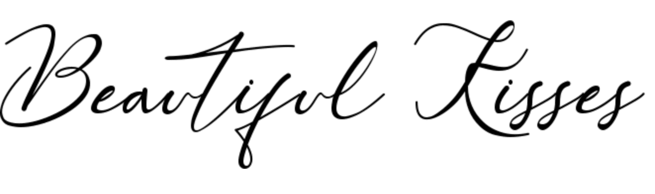 Wedding Kisses font in black on white background