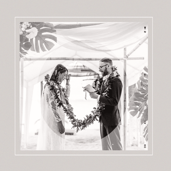 bride and groom at altar during lasso ceremony