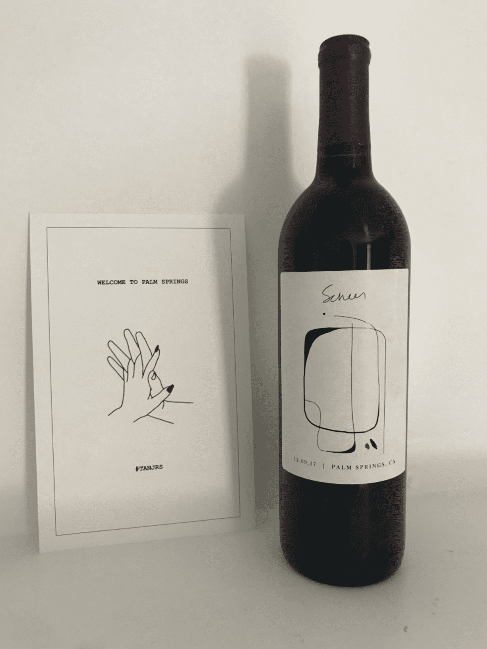 Custom wine label for wedding
